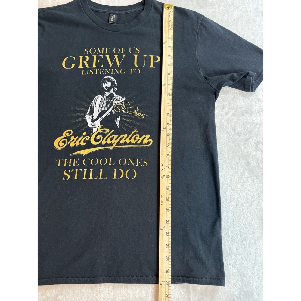Anvil By Gildan Eric Clapton Black T Shirt Size L Graphic Minimalist Y2K Casual - Picture 4 of 4